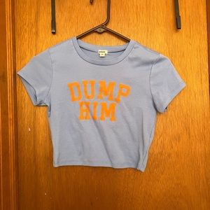 Blue and orange Garage cropped top, Size S